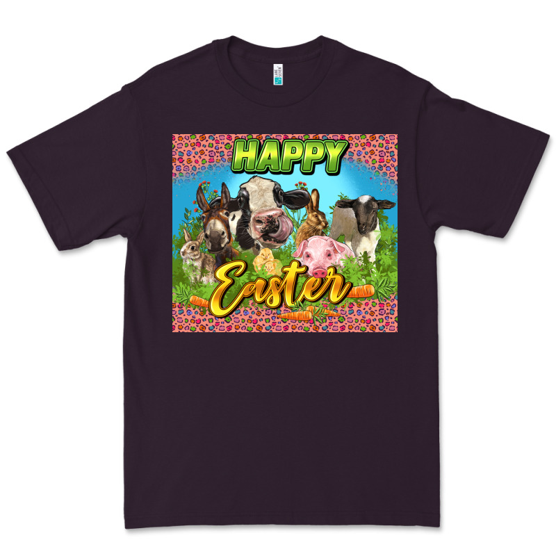Happy Easter Farm Animals 20oz Skinny Premium Tee by LillyAllenDesigns | Teevron