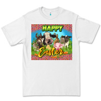 White Happy Easter Farm Animals 20oz skinny Premium Tee - LillyAllenDesigns