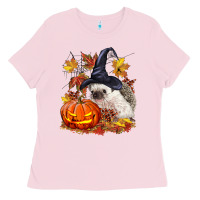 Bubblegum Pink Halloween Hedgehog Ladies Tee - LillyAllenDesigns