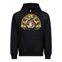 Black merino wool ram lily rainbow Urban Hoodie - BarkalooDesign
