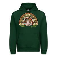 Forest Green merino wool ram lily rainbow Urban Hoodie - BarkalooDesign