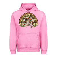 Fuchsia Pink merino wool ram lily rainbow Urban Hoodie - BarkalooDesign