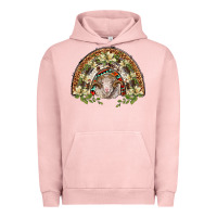 Pigment Salmon merino wool ram lily rainbow Urban Hoodie - BarkalooDesign