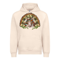 Sandshell merino wool ram lily rainbow Urban Hoodie - BarkalooDesign