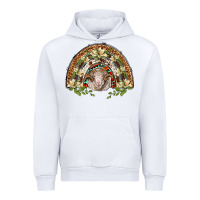 White merino wool ram lily rainbow Urban Hoodie - BarkalooDesign