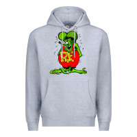 Heather Grey ratfink Premium Hoodie - lanVoArt