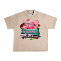 French Oak Happy Valentine's day turquoise truck Urban Heavy Tee - HowdyJamesFarm