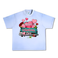 Grape Ice Happy Valentine's day turquoise truck Urban Heavy Tee - HowdyJamesFarm
