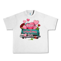 Lunar Rock Happy Valentine's day turquoise truck Urban Heavy Tee - HowdyJamesFarm