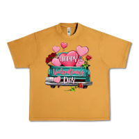 Peanut Butter Happy Valentine's day turquoise truck Urban Heavy Tee - HowdyJamesFarm