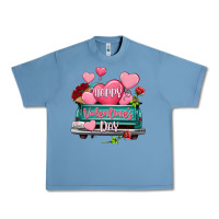 Pebble Blue Happy Valentine's day turquoise truck Urban Heavy Tee - HowdyJamesFarm