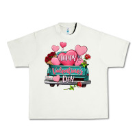 Pistachio Happy Valentine's day turquoise truck Urban Heavy Tee - HowdyJamesFarm
