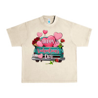 Sandshell Happy Valentine's day turquoise truck Urban Heavy Tee - HowdyJamesFarm