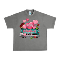 Tornado Happy Valentine's day turquoise truck Urban Heavy Tee - HowdyJamesFarm
