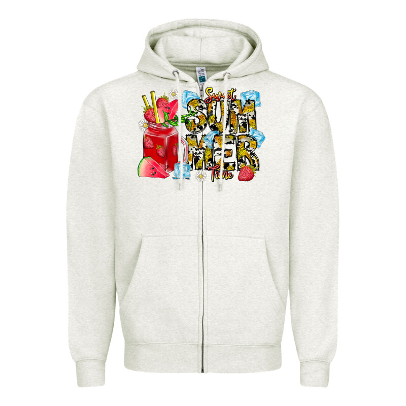 Sweet Summer Time Zipper Hoodie by CowhideDigitalArt | Teevron