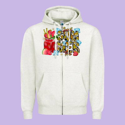 Sweet Summer Time Zipper Hoodie Designed By Cowhidedigitalart