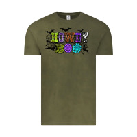 Vintage Olive Halloween howdy boo Vintage Tee - NancyCooperArtShop