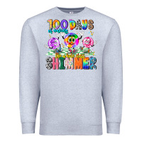 Heather Grey 100 Days Of Making The Whole Class Shimmer Premium Sweatshirt - CowhideDigitalArt