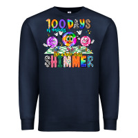 Navy 100 Days Of Making The Whole Class Shimmer Premium Sweatshirt - CowhideDigitalArt