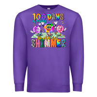 Purple 100 Days Of Making The Whole Class Shimmer Premium Sweatshirt - CowhideDigitalArt