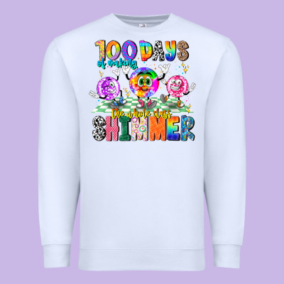100 Days Of Making The Whole Class Shimmer Premium Sweatshirt Designed By Cowhidedigitalart