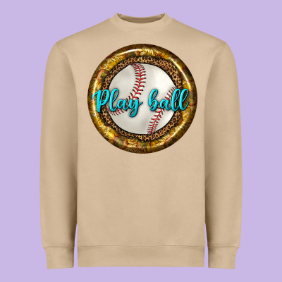 Baseball With Sunflower Round Earrings Heavyweight Sweatshirt Designed By Bundleandbundleshop