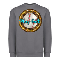 Storm baseball with sunflower round earrings Heavyweight Sweatshirt - BundleAndBundleShop