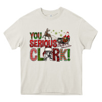 Cream You Serious Clark With Santa Sleigh Heavy Core Tee - BundleAndBundleShop