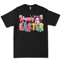 Black Happy Easter Nurse Premium Tee - LillyAllenDesigns