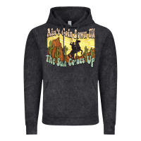 Vintage Black Ain't goin down til the sun comes up Cowboy Vintage Hoodie - HowdyJamesFarm