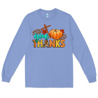 Colony Blue give thanks Long Sleeve Tee - CowGirlArtShop
