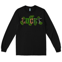 Black st patricks day lucky shamrock Long Sleeve Tee - RanaPortraitStore