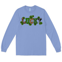 Colony Blue st patricks day lucky shamrock Long Sleeve Tee - RanaPortraitStore