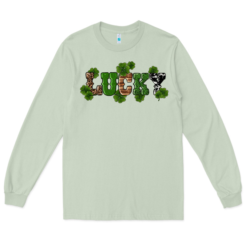 St Patricks Day Lucky Shamrock Long Sleeve Tee by RanaPortraitStore | Teevron