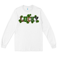 White st patricks day lucky shamrock Long Sleeve Tee - RanaPortraitStore