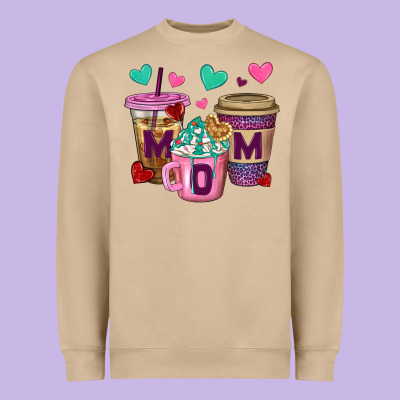Western Mom Coffee Cups Heavyweight Sweatshirt Designed By Bundleandbundleshop