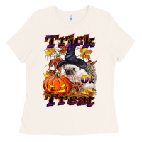 Bone Halloween Hedgehog Trick Or Treat Ladies Tee - LillyAllenDesigns