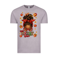 Vintage Zinc one merry nana christmas afro messy bun Vintage Tee - texasbilliewilder