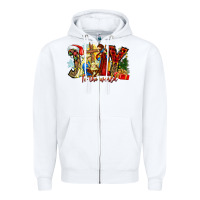 White Joy To The World Zipper Hoodie - CowhideDigitalArt