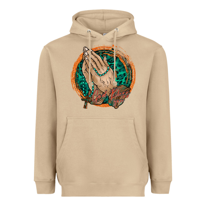 God Bless You Heavyweight Hoodie by RacoonDesign | Teevron