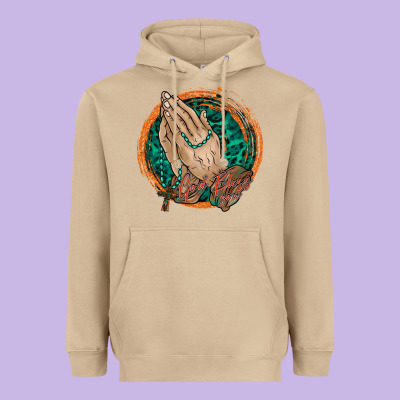 God Bless You Heavyweight Hoodie Designed By Racoondesign