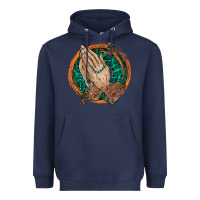 Navy god bless you Heavyweight Hoodie - RacoonDesign