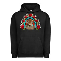 Pigment Black brown baby cow floral rose rainbow Urban Hoodie - BarkalooDesign