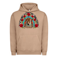 Brown Baby Cow Floral Rose Rainbow Urban Hoodie | Teevron