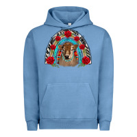 Pigment Pebble Blue brown baby cow floral rose rainbow Urban Hoodie - BarkalooDesign