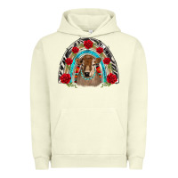 Pigment Pistachio brown baby cow floral rose rainbow Urban Hoodie - BarkalooDesign
