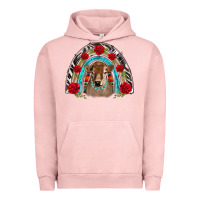 Pigment Salmon brown baby cow floral rose rainbow Urban Hoodie - BarkalooDesign