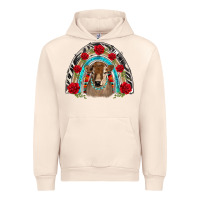 Sandshell brown baby cow floral rose rainbow Urban Hoodie - BarkalooDesign