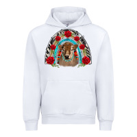 White brown baby cow floral rose rainbow Urban Hoodie - BarkalooDesign
