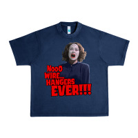 Navy nooo wire hangers.. ever!!! vintage mommie dearest quote print Urban Heavy Tee - lanVoArt